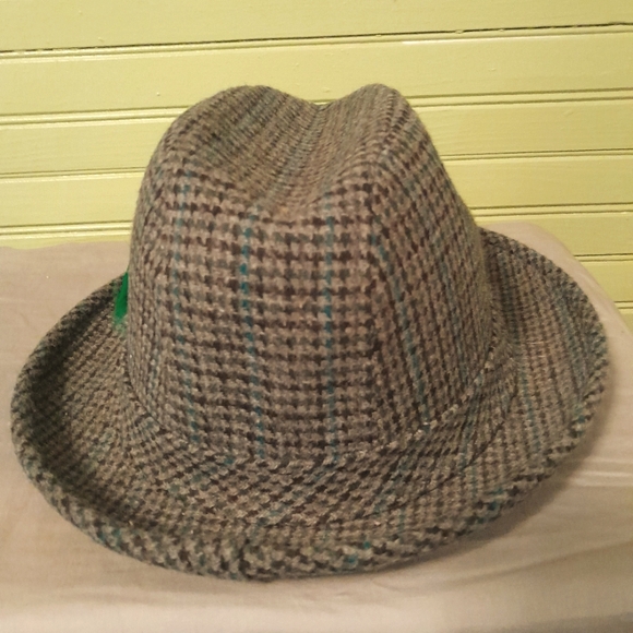 Stetson tweed fedora , gray & blue size 7 1/4 - Picture 5 of 6
